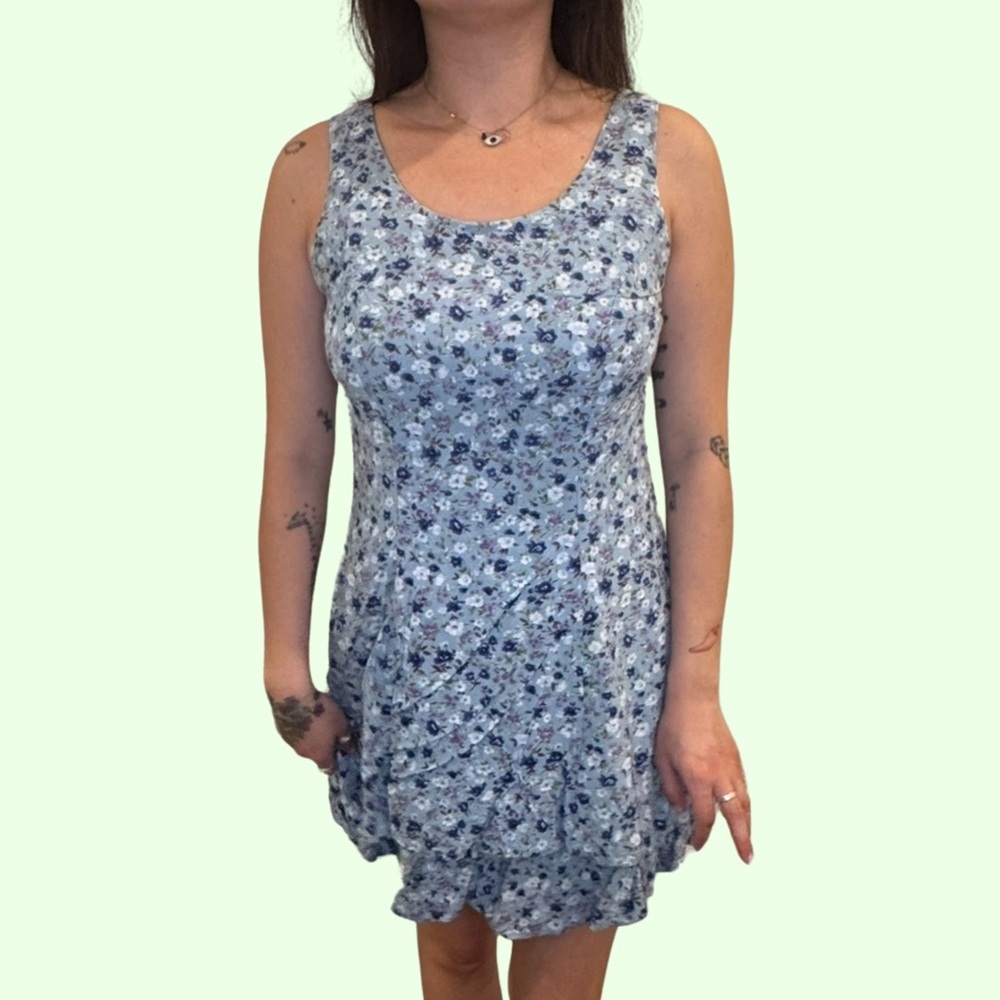 All That Jazz Light Blue Floral Dress